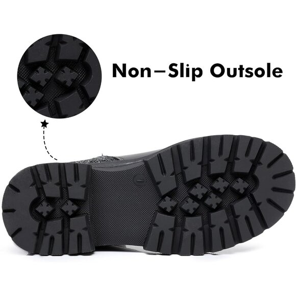 Trendy Chelsea & Combat Boots for Girls – Water-Resistant Black Zipper Booties - Picture 4 of 6